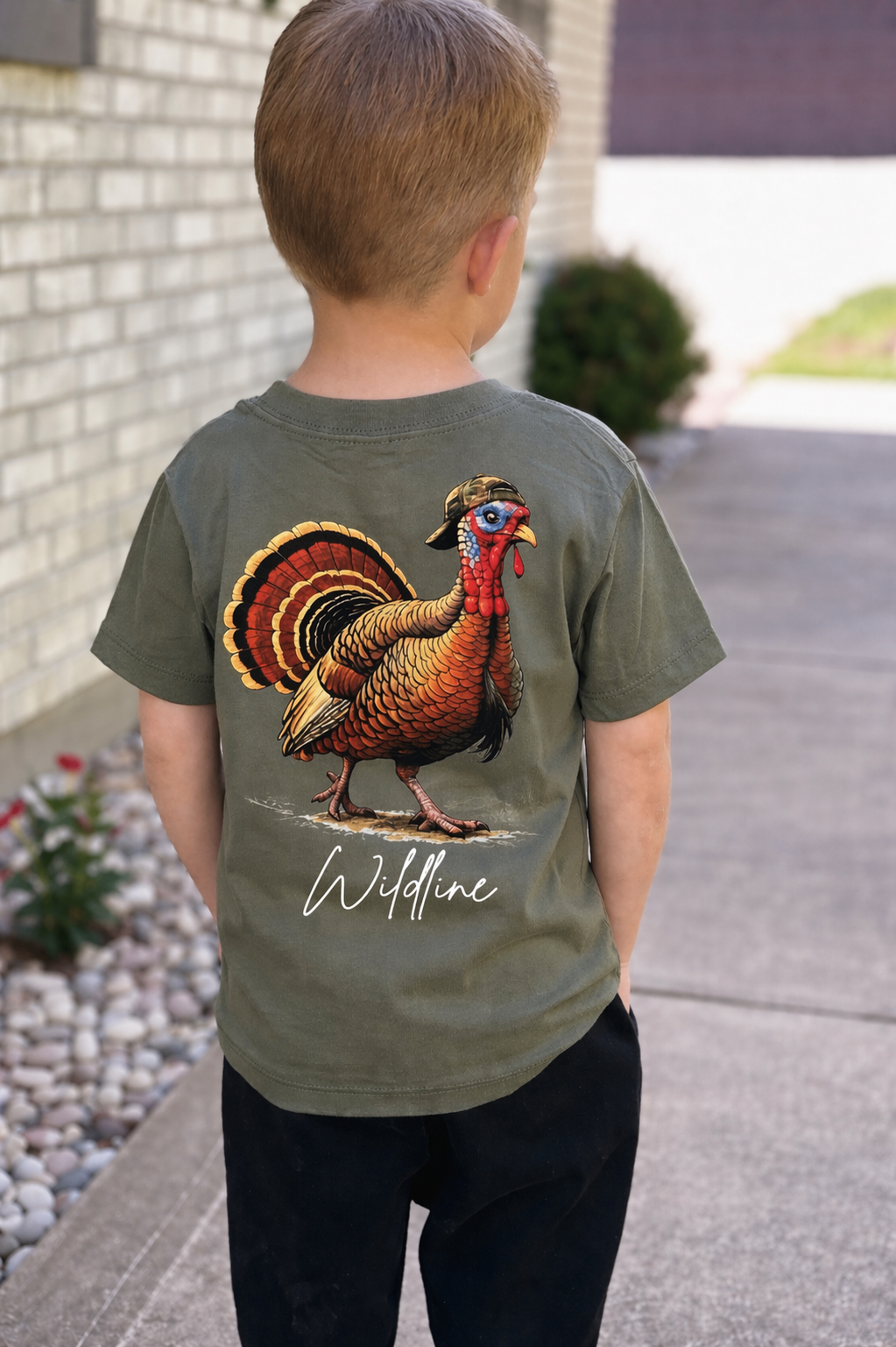 Turkey Camo Kid Short Sleeve Shirt