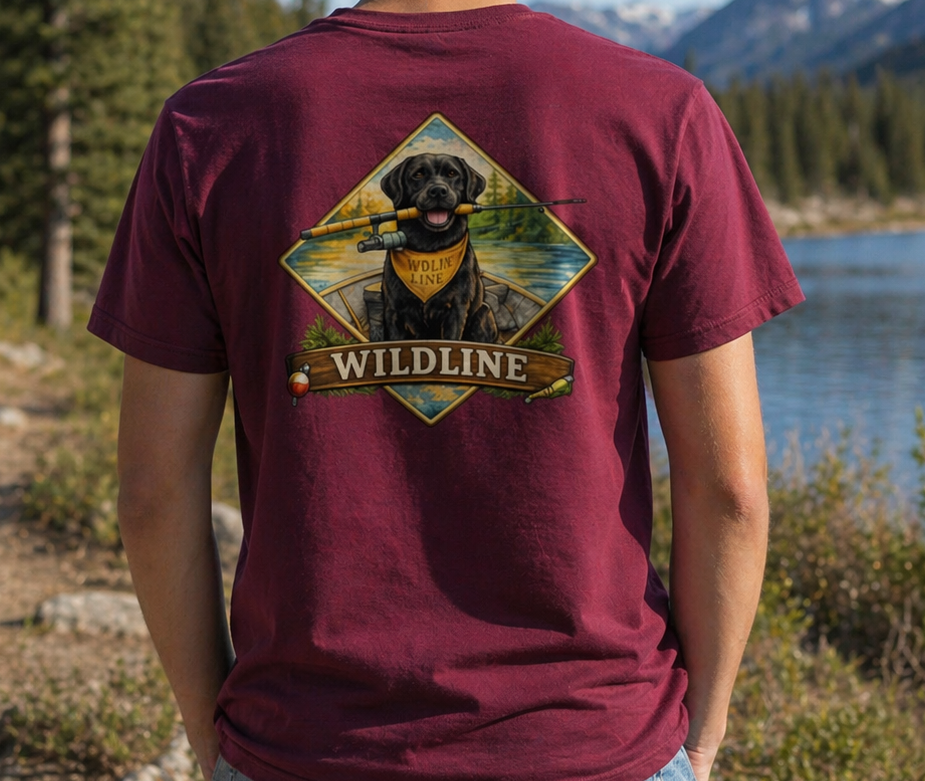 Dog Fishing Adult Short Sleeve Shirt